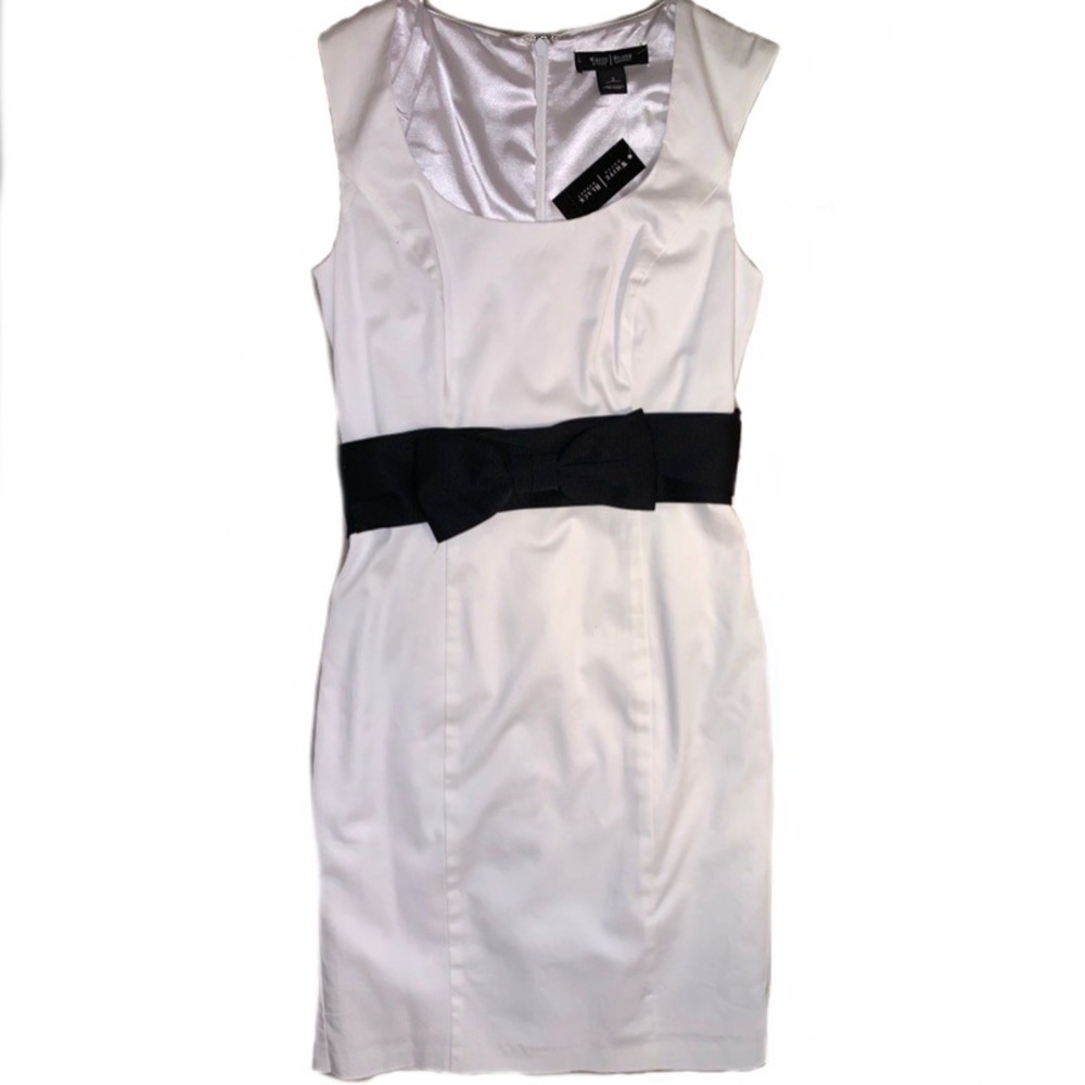 White House Black Market Belted Sheath Dress, Sz 2